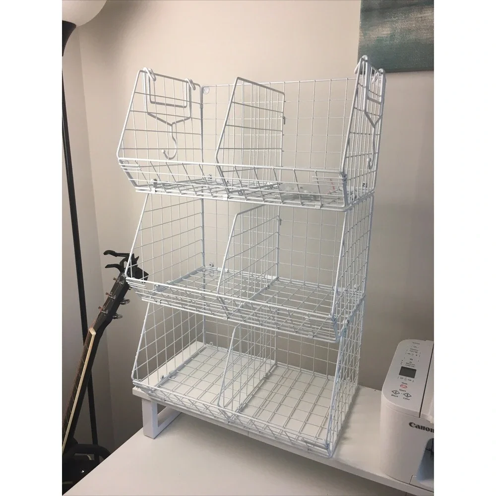 3 Tier Extra Large Closet Hanging Shelves with Divider, 16.5